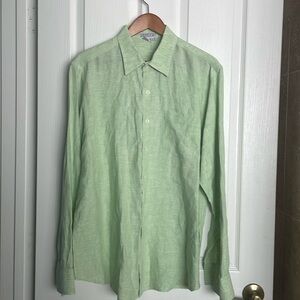 Tulio 100% Linen shirt, Mint Green